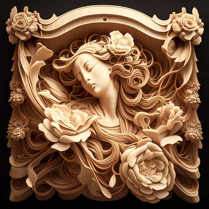 3D модель Версальська троянда Рійоко Ікеда (STL)